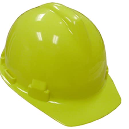 Jones Stephens Safety Hat Yellow with 4-point Ratchet Suspension H40003